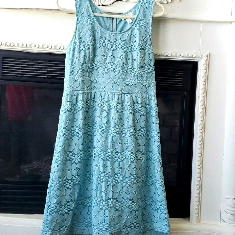 Ann Taylor the LOFT Robin egg blue dress